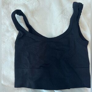 Nikibiki Black Ribbed Women's Tank Top